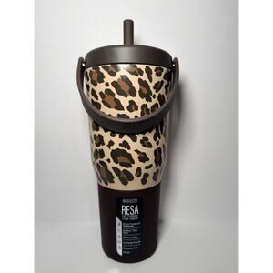 BruMate Limited Edition LEOPARD LATTE 35oz Resa Straw Tumbler BNWT